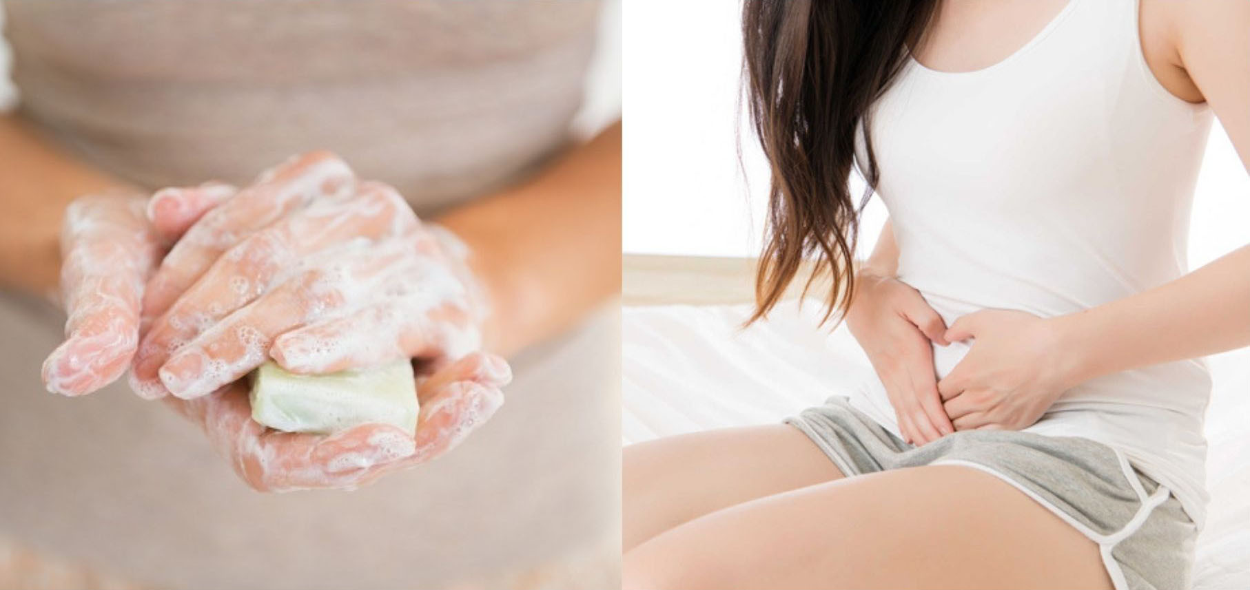 Rửa vùng kín quá mức trong ngày đèn đỏ có thể gây mất cân bằng vi khuẩn
