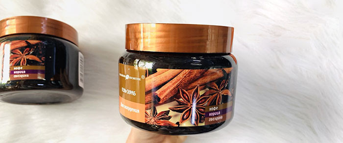 Sản phẩm tẩy da chết body chiết xuất quế hồi Nga