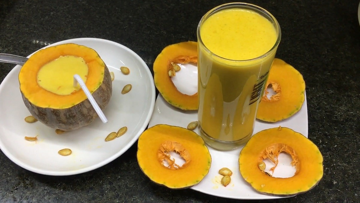 Sữa bí đỏ tăng cân sánh mịn, thơm ngon, bổ dưỡng