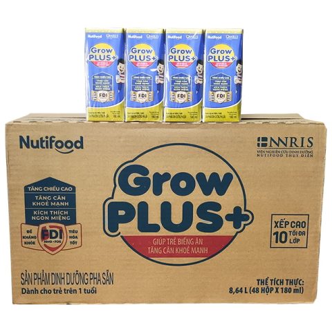 Thùng Sữa Grow Plus Xanh 180ml: Lựa Chọn Tối Ưu Cho Bé Biếng Ăn