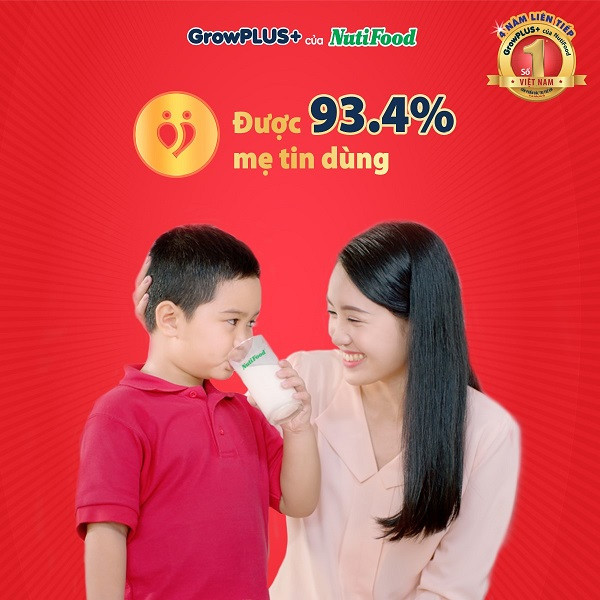 Sữa Grow Plus đỏ của NutiFood - Thương hiệu hàng đầu cho trẻ suy dinh dưỡng