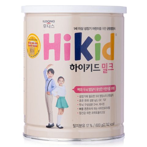 Sữa HiKid vani 600g hỗ trợ tăng chiều cao cho bé 2 tuổi