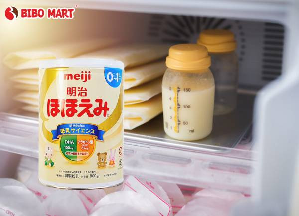 Sữa Meiji đã pha chưa qua sử dụng có thể bảo quản trong tủ lạnh tối đa 2 giờ