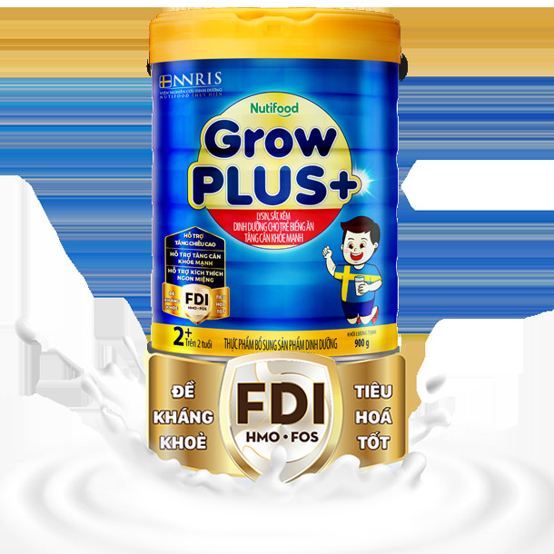 sữa Nutifood GrowPLUS+ biếng ăn giúp trẻ 1 tuổi tăng cân hiệu quả