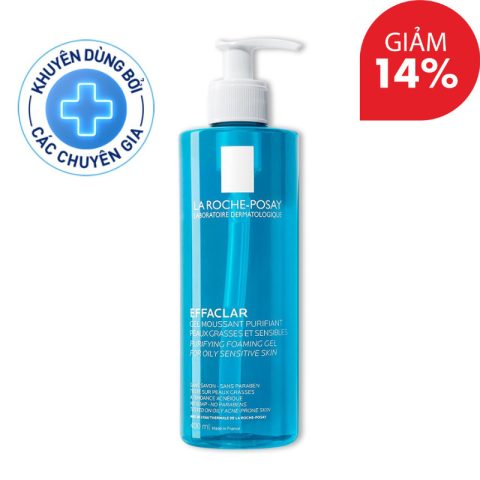 Sữa rửa mặt dược mỹ phẩm Pháp La Roche-Posay Effaclar Purifying Foaming Gel 400ml dành cho da dầu mụn nhạy cảm.