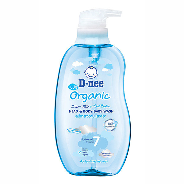 Sữa tắm gội D-nee Organic Head &amp; Body Baby Wash