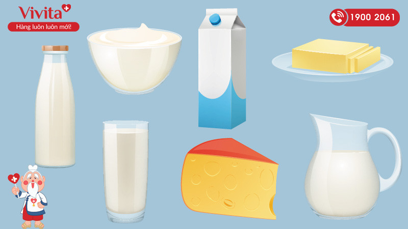 Sữa và chế phẩm từ sữa cung cấp canxi và vitamin D, là thực phẩm lợi sữa sau sinh mổ quan trọng