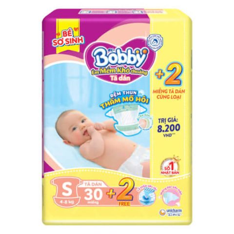 Tã Dán Bobby Size S 30 Miếng: Ưu Việt Cho Làn Da Non Nớt Tã Dán Bobby Size S 30 Miếng: Ưu Việt Cho Làn Da Non Nớt