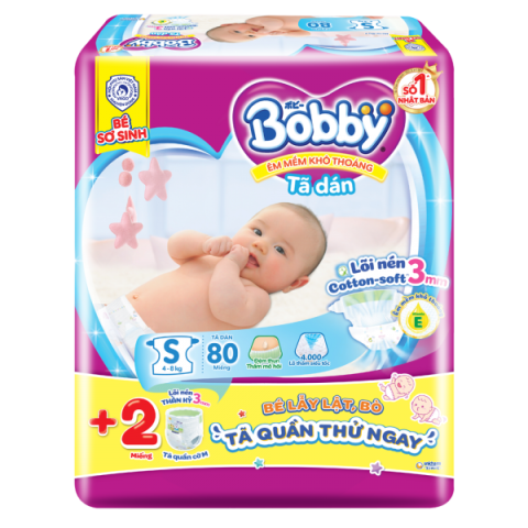 Tã Dán Bobby Size S 30 Miếng: Ưu Việt Cho Làn Da Non Nớt Tã Dán Bobby Size S 30 Miếng: Ưu Việt Cho Làn Da Non Nớt