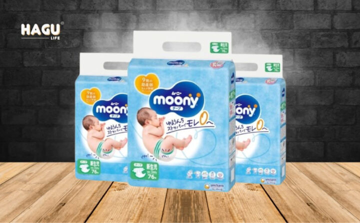 Tã dán Moony Blue Newborn dưới 5kg - dòng bỉm newborn chất lượng cho trẻ sơ sinh