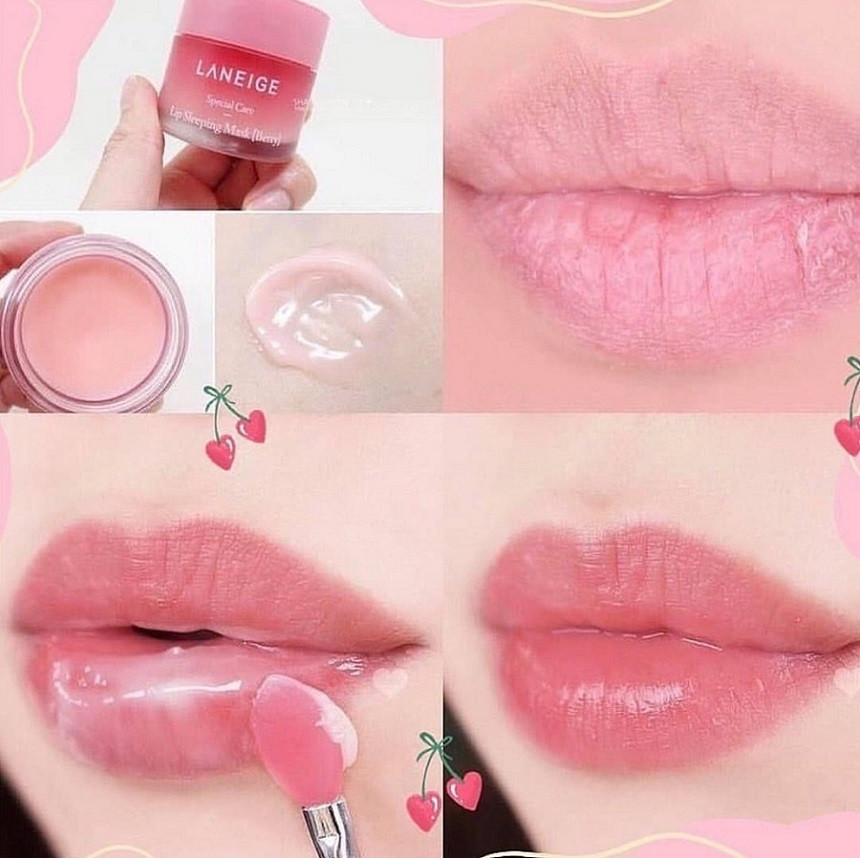 Tác dụng cải thiện môi khô thâm của mặt nạ ngủ môi Laneige