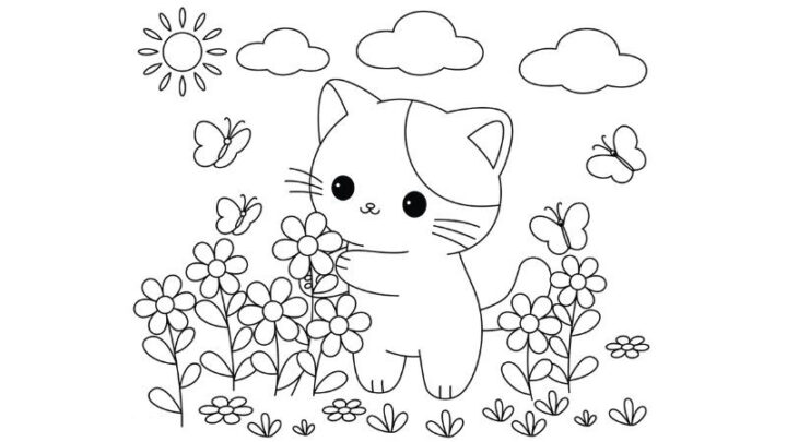 Tải tranh tô màu con vật dễ thương cho bé - Cừu
