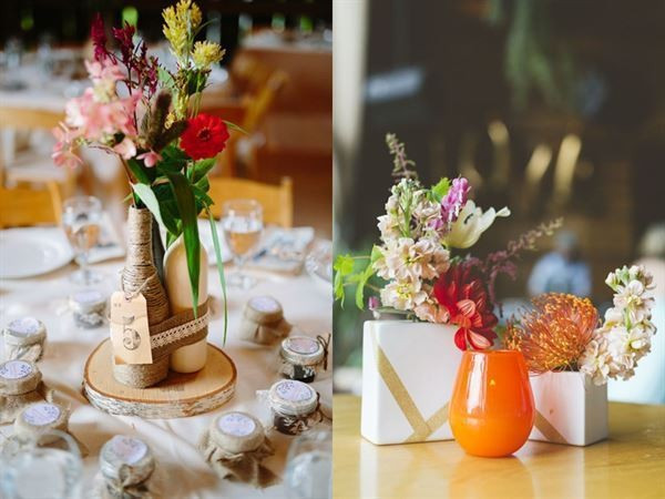 Tận dụng đồ dùng cũ như chai nhựa để cắm hoa để bàn đẹp, tiết kiệm và thẩm mỹ