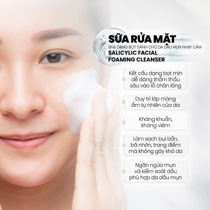 Thành phần chi tiết của sữa rửa mặt MD CARE