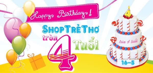 Thiết kế băng rôn sinh nhật màu sắc tươi sáng, ý tưởng cho mẫu lời chúc mừng sinh nhật tràn đầy niềm vui