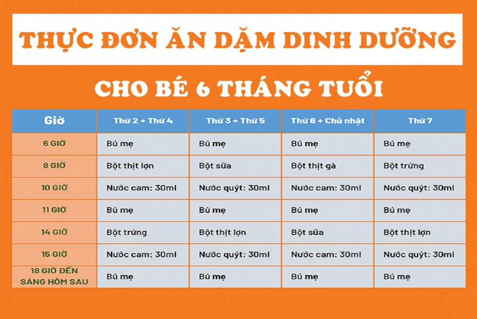Thực Đơn Ăn Dặm Cho Bé 6 Tháng Tăng Cân Vượt Trội Và Khỏe Mạnh