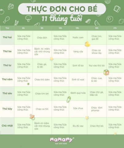 Thực Đơn Cho Bé 11 Tháng: Hướng Dẫn Toàn Diện Giúp Bé Phát Triển Khỏe Mạnh
