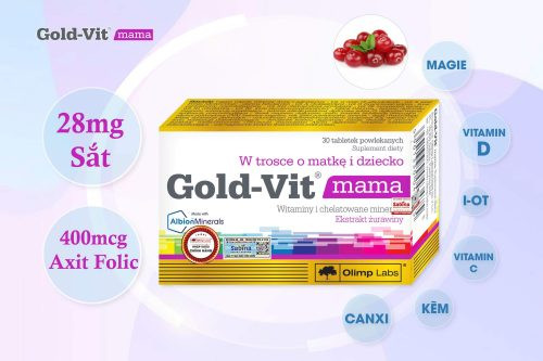 Thực phẩm bổ sung Gold Vit Mama hỗ trợ sức khỏe bà bầu