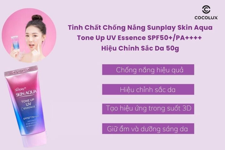 Tinh Chất Chống Nắng Sunplay Skin Aqua Tone Up UV Essence SPF50+/PA++++ Hiệu Chỉnh Sắc Da 50g