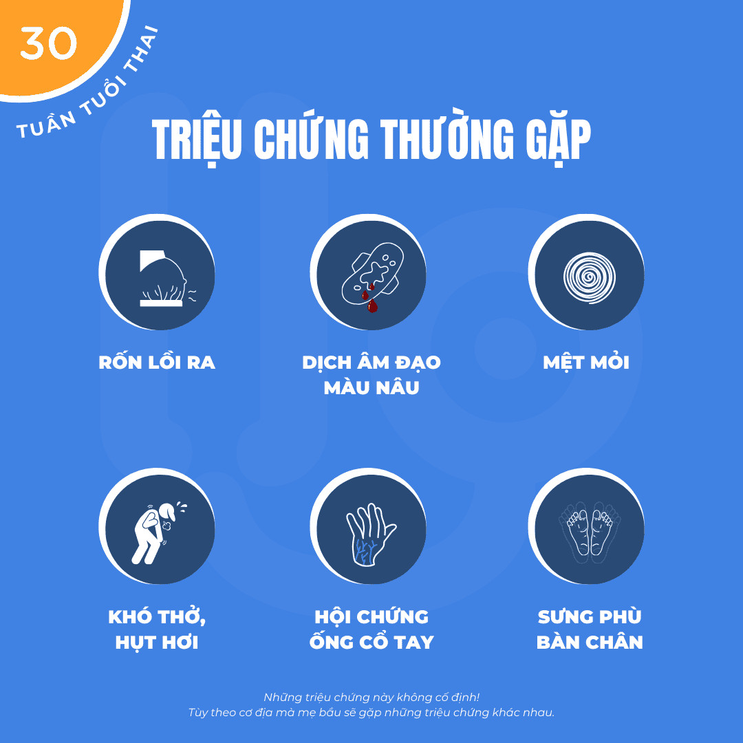 Tổng hợp các vấn đề sức khỏe phổ biến mẹ bầu gặp phải khi thai nhi tuần 30 phát triển như thế nào