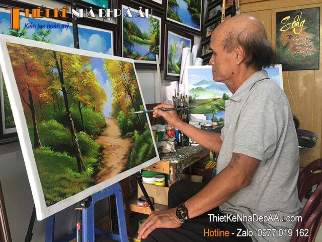 Trang trí nội thất hợp phong thủy với tranh phong cảnh quê hương