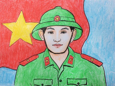 Tranh Vẽ Chú Bộ Đội Lớp 5 Đẹp Nhất: Tuyệt Tác Thiếu Nhi