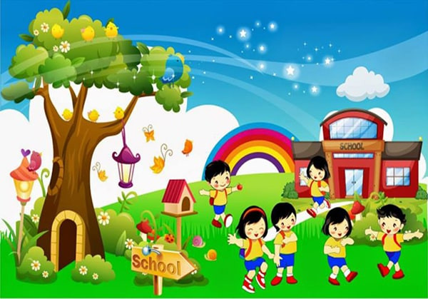 Tranh chủ đề trường mầm non của bé đẹp