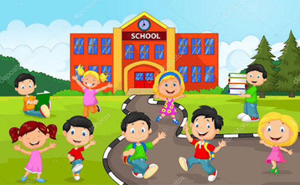 Tranh chủ đề trường mầm non của bé sáng tạo
