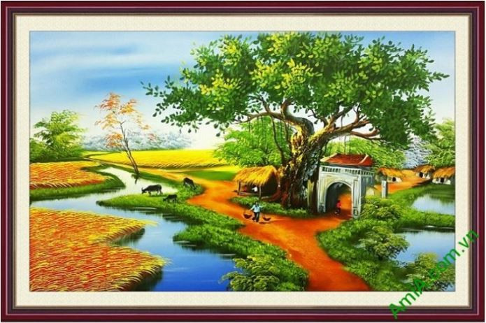 Tranh phong cảnh Việt Nam và Amia Hà Nội: Tình yêu quê hương