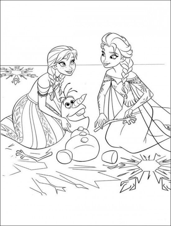 Tranh tô màu các nhân vật Frozen
