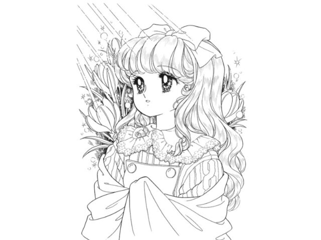 Tranh tô màu công chúa anime chibi dễ thương: Ánh nắng lung linh