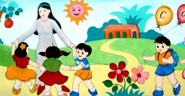 Tranh tri ân thầy cô