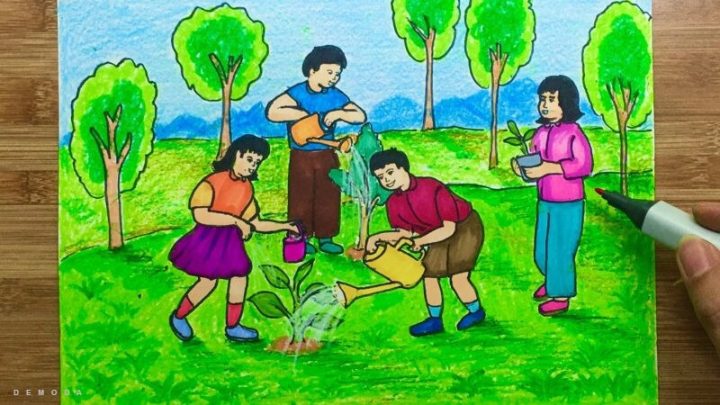 Tổng Hợp 80+ Hình Vẽ Tranh Trồng Cây Bảo Vệ Môi Trường