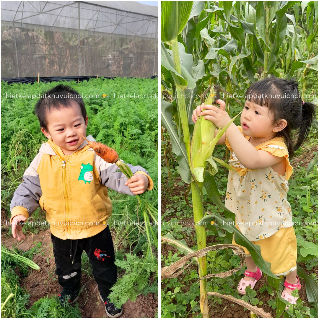 Trẻ em tham gia hoạt động thể thao ngoài trời tại hệ thống giáo dục trải nghiệm Erahouse, một khu vui chơi dã ngoại toàn diện