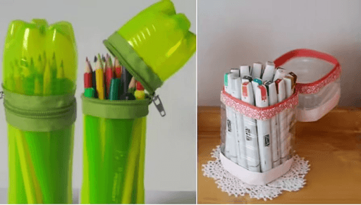 Sáng tạo đồ dùng học tập từ phế liệu: Hộp bút có khóa kéo từ chai nhựa