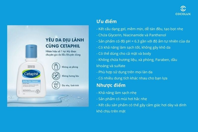 Ưu và nhược điểm của sữa rửa mặt Cetaphil Gentle Skin Cleanser có tốt không qua đánh giá thực tế