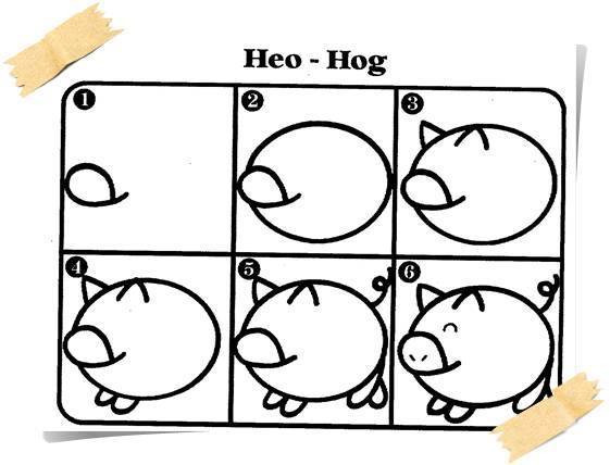 Vẽ rùa biển đáng yêu đơn giản