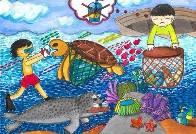 Tranh ảnh bảo vệ môi trường đơn giản và đẹp, kêu gọi hành động thiết thực