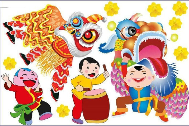 Vẽ tranh con lân trung thu đơn giản mà đẹp với vũ điệu sôi động