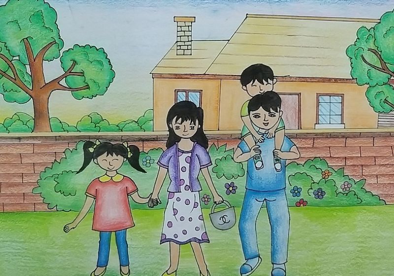 Hướng Dẫn Vẽ Ảnh Gia Đình 4 Người Đơn Giản & Đẹp Hướng Dẫn Vẽ Ảnh Gia Đình 4 Người Đơn Giản & Đẹp