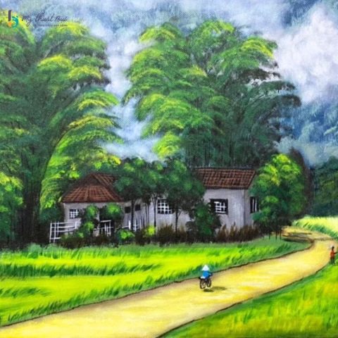 Tranh Phong Cảnh Quê Hương Đơn Giản Dễ Vẽ: Hướng Dẫn Chi Tiết