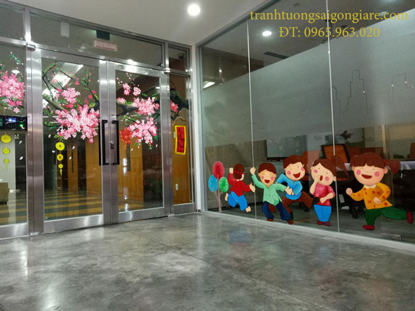 Tranh kính trang trí Tết đẹp và ấn tượng
