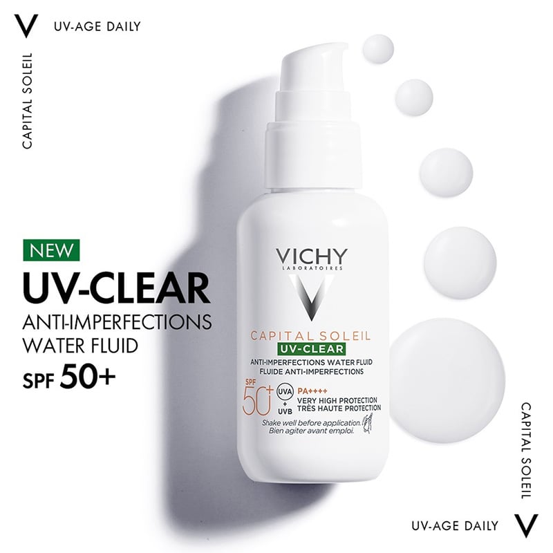 Kem Chống Nắng Dành Cho Da Dầu Mụn Vichy Capital Soleil UV-Clear SPF 50+ PA++++ 40ml