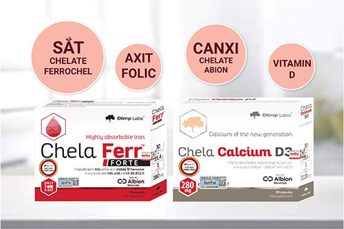 Viên sắt và canxi cho mẹ sau sinh, nuôi con bú chính hãng từ Châu Âu