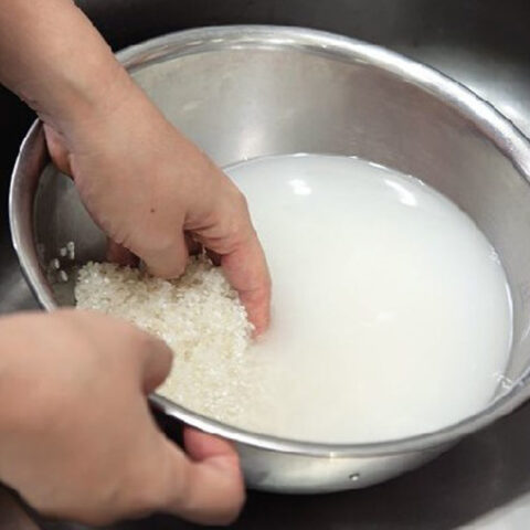 Vo gạo sạch để nấu cháo