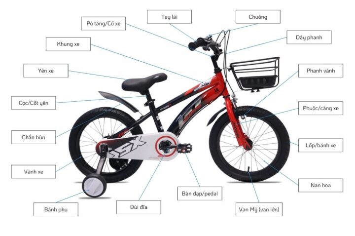 Xe đạp cho bé 5 tuổi phù hợp giúp con phát triển toàn diện.