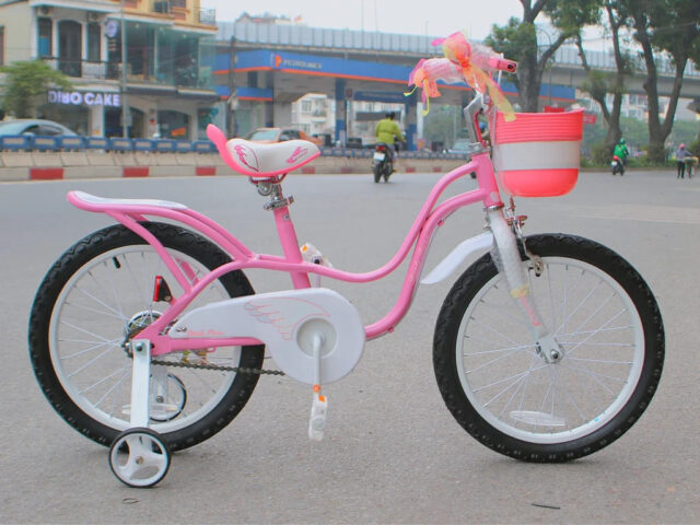 Xe đạp Royal Baby RB-18 màu hồng trắng, gợi ý khi mua xe đạp cho bé gái 6 tuổi