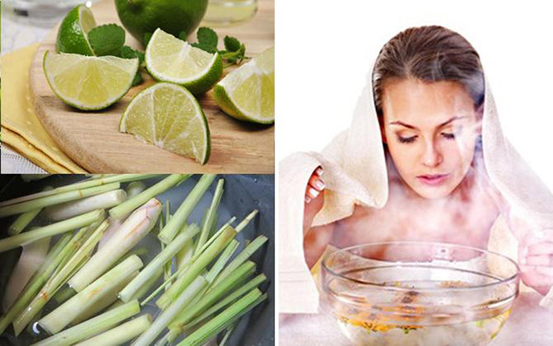 Xông mặt bằng sả và chanh tại nhà