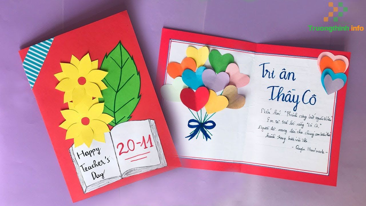 Ý tưởng vẽ thiệp 20 11 ngộ nghĩnh cho trẻ em với hình ảnh giáo viên và học sinh