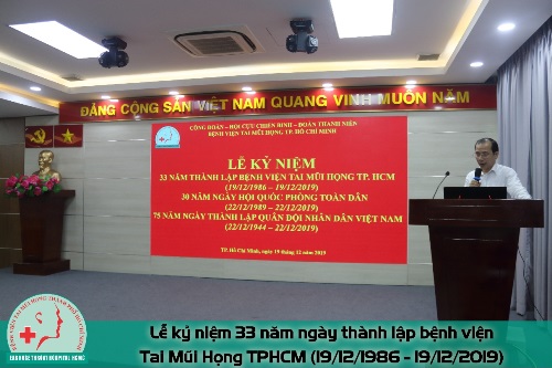 Đ/c Nguyễn Quốc Túy – Đảng ủy viên, Chủ tịch Hội Cựu chiến binh ôn lại ý nghĩa ngày thành lập Quân đội Nhân dân Việt Nam tại Bệnh viện Tai Mũi Họng TP.HCM